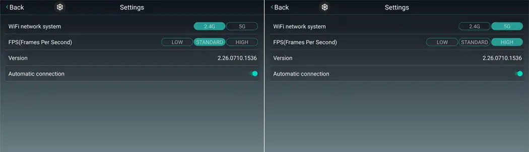 Settings 2.4 - 5 Ggz